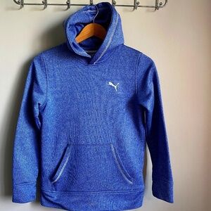 Puma Women's Performance Athletic Hoodie Pullover Heather‎ Blue